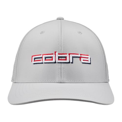 Men's Cobra 3D Tour Cap - One Size - Puma Black - gray - white