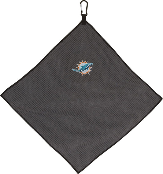 Miami Dolphins 15" x 15" Grey Microfiber Towel |Team Effort - Team Effort