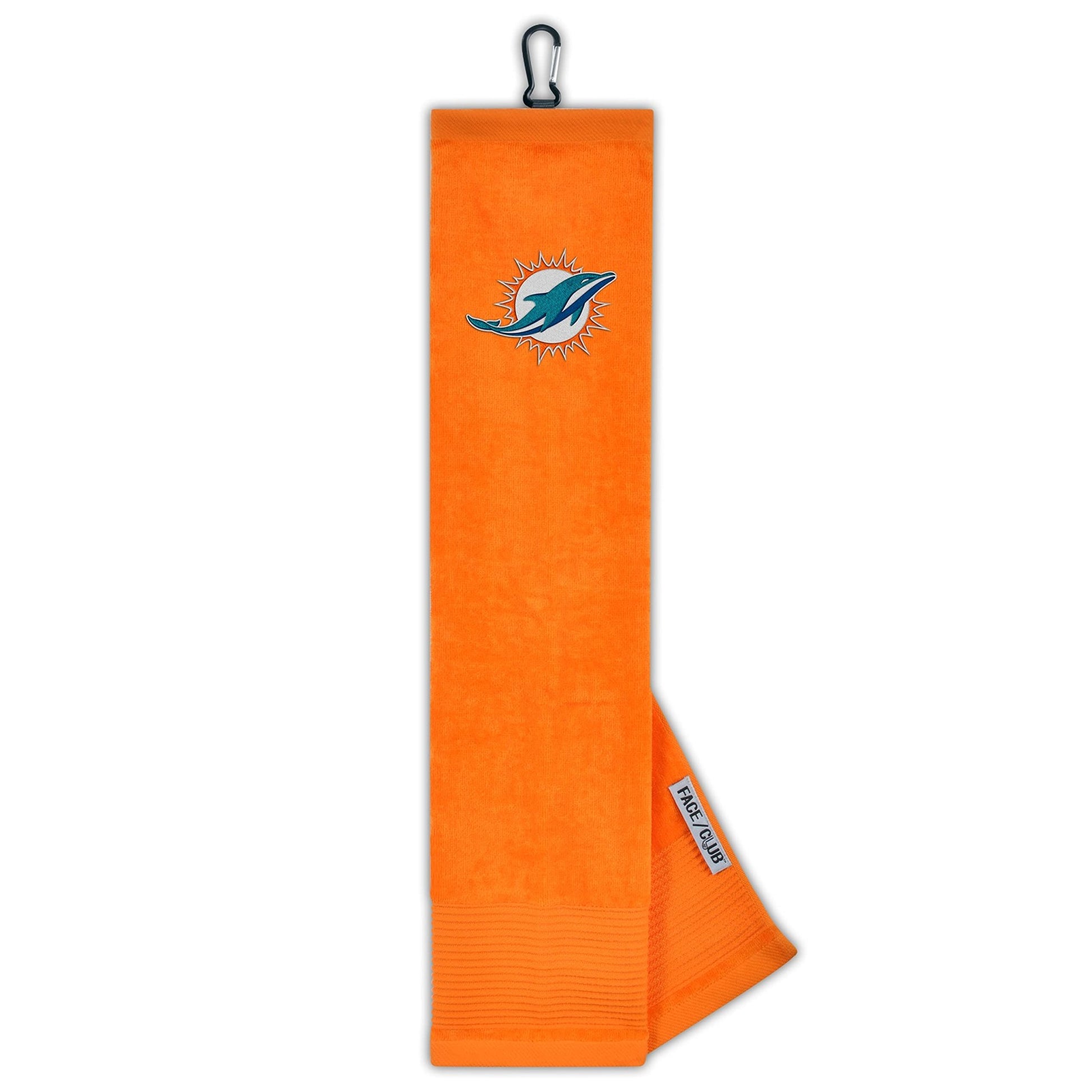 Miami Dolphins Face/Club Tri-Fold Embroidered Towel |Team Effort - Team Effort
