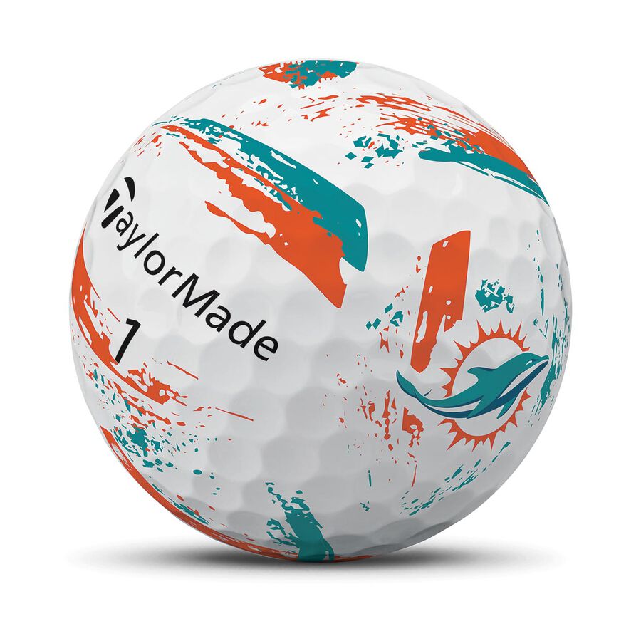 Miami Dolphins SpeedSoft Ink Golf Balls - TaylorMade Team
