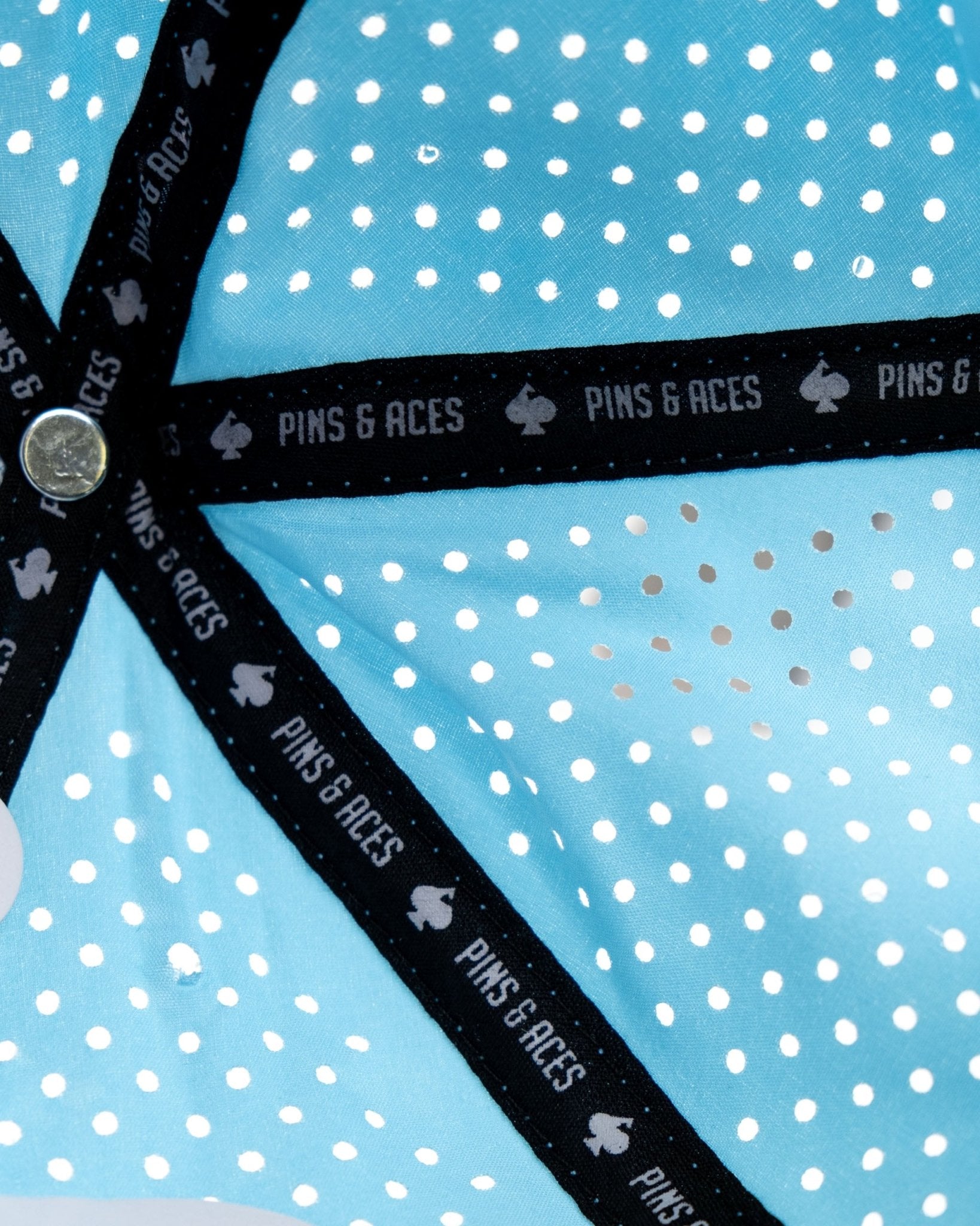 Middle Finger Baby Blue - Perforated Rope Hat - Pins and Aces