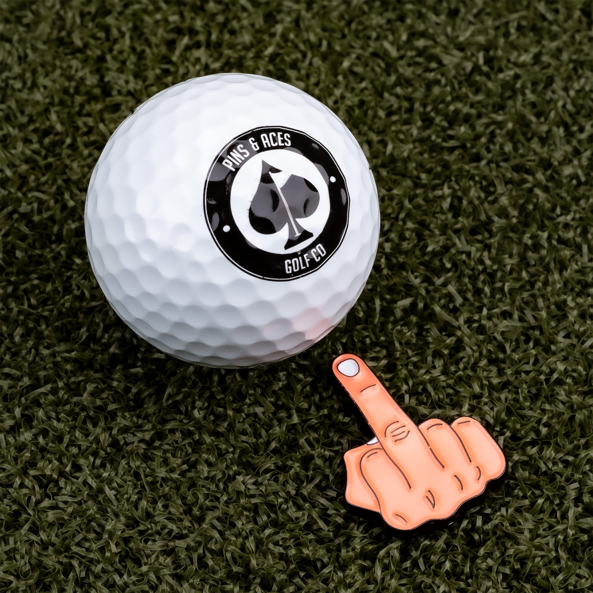 Middle Finger Ball Marker - Pins and Aces