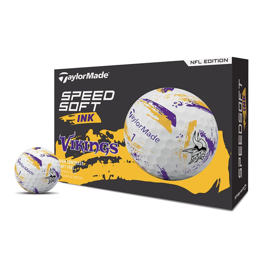 Minnesota Vikings SpeedSoft Ink Golf Balls - TaylorMade Team