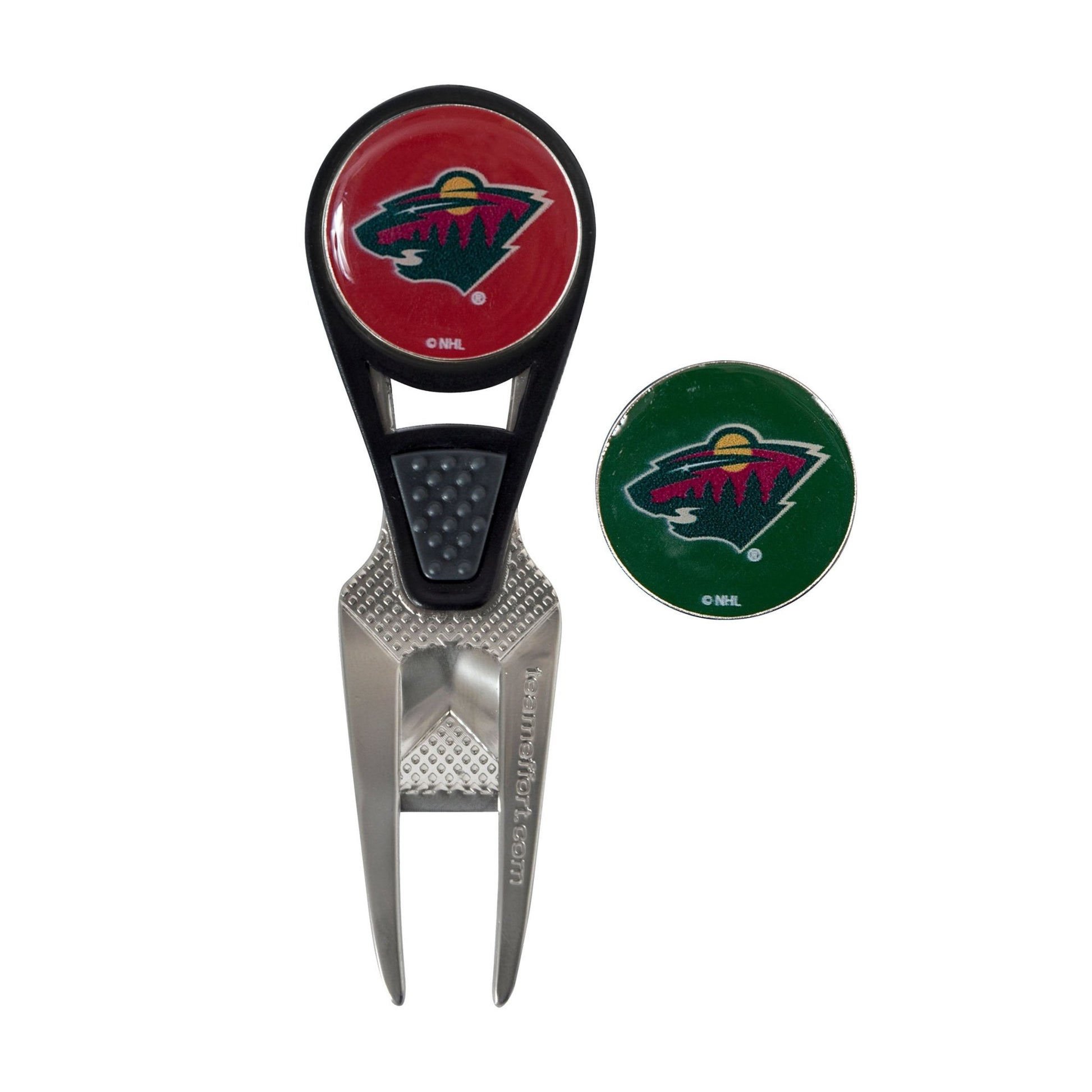 Minnesota Wild CVX Ball Mark Repair Tool & 2 Ball Markers |Team Effort - Team Effort