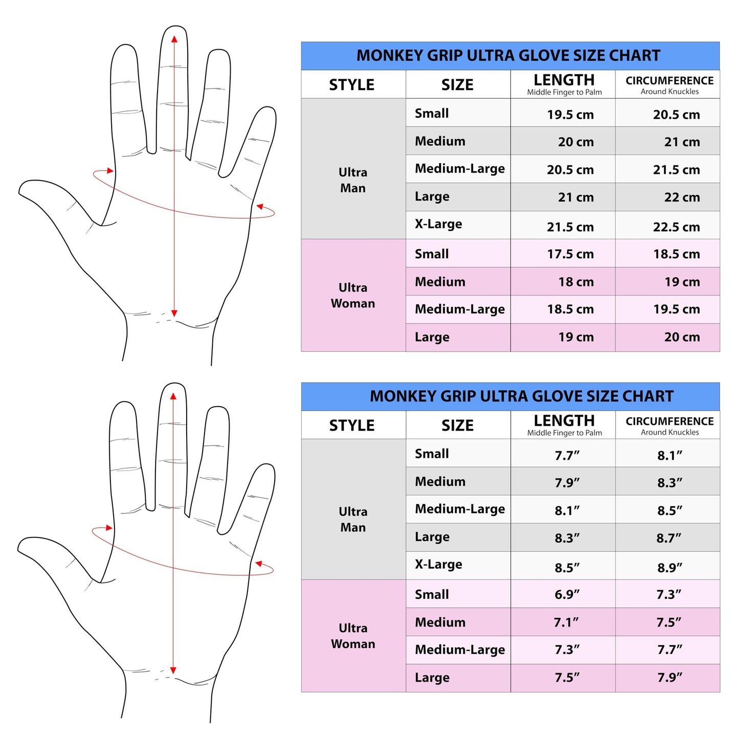 MONKEY GRIP Golf Glove Premium Synthetic Nonslip Spider Grip - MAN - Large - 