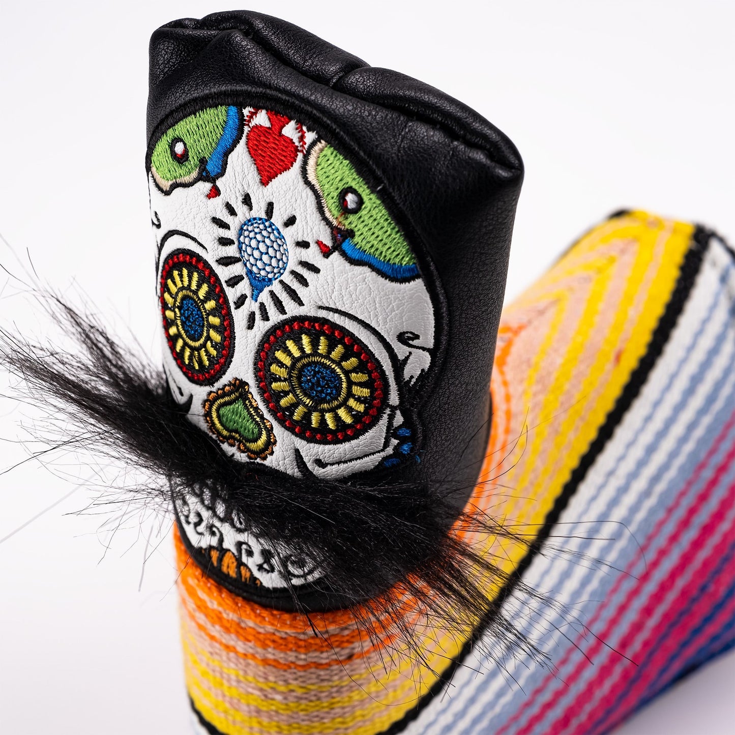 Mustache Sugar Skull - Blade Putter Cover Black - Pins and Aces