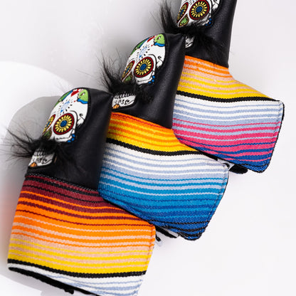 Mustache Sugar Skull - Blade Putter Cover Black - Pins and Aces