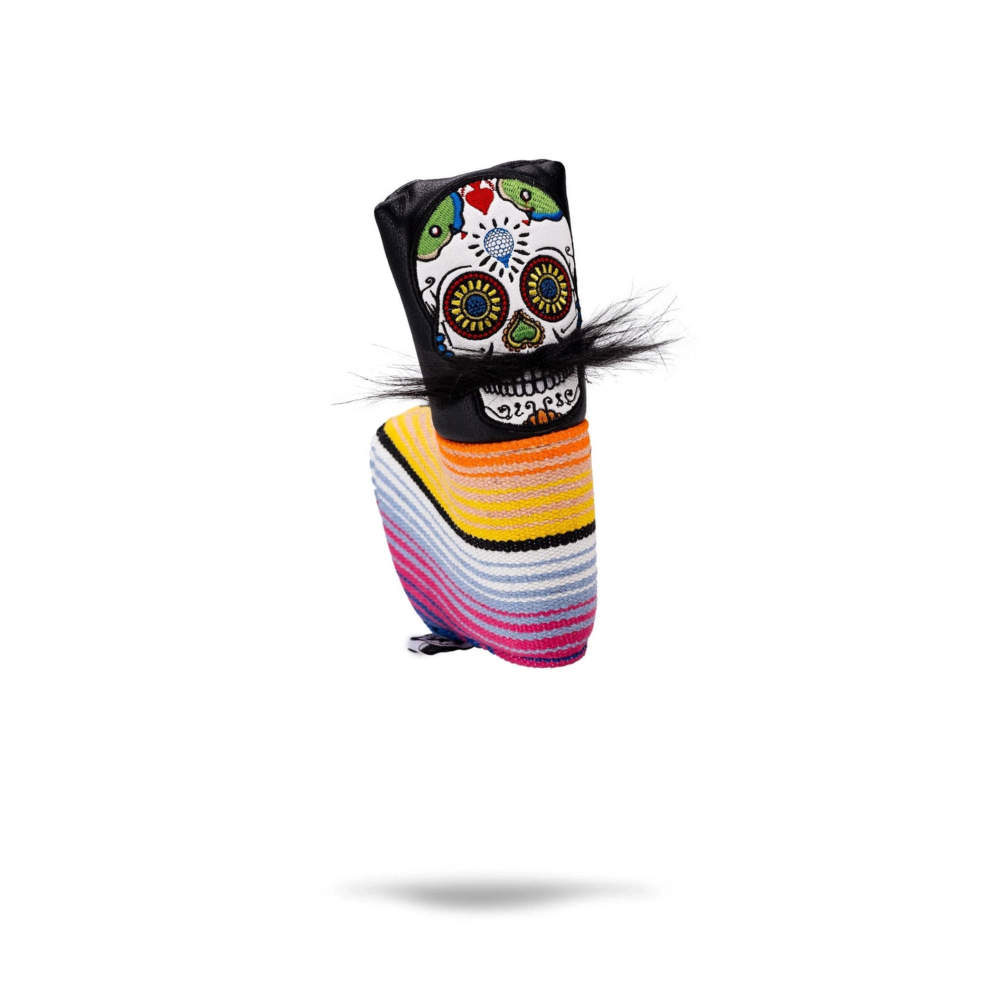 Mustache Sugar Skull - Blade Putter Cover Black - Pins and Aces