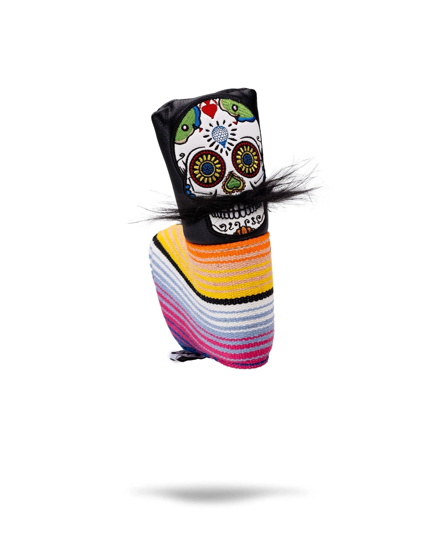 Mustache Sugar Skull - Blade Putter Cover Black - Pins and Aces
