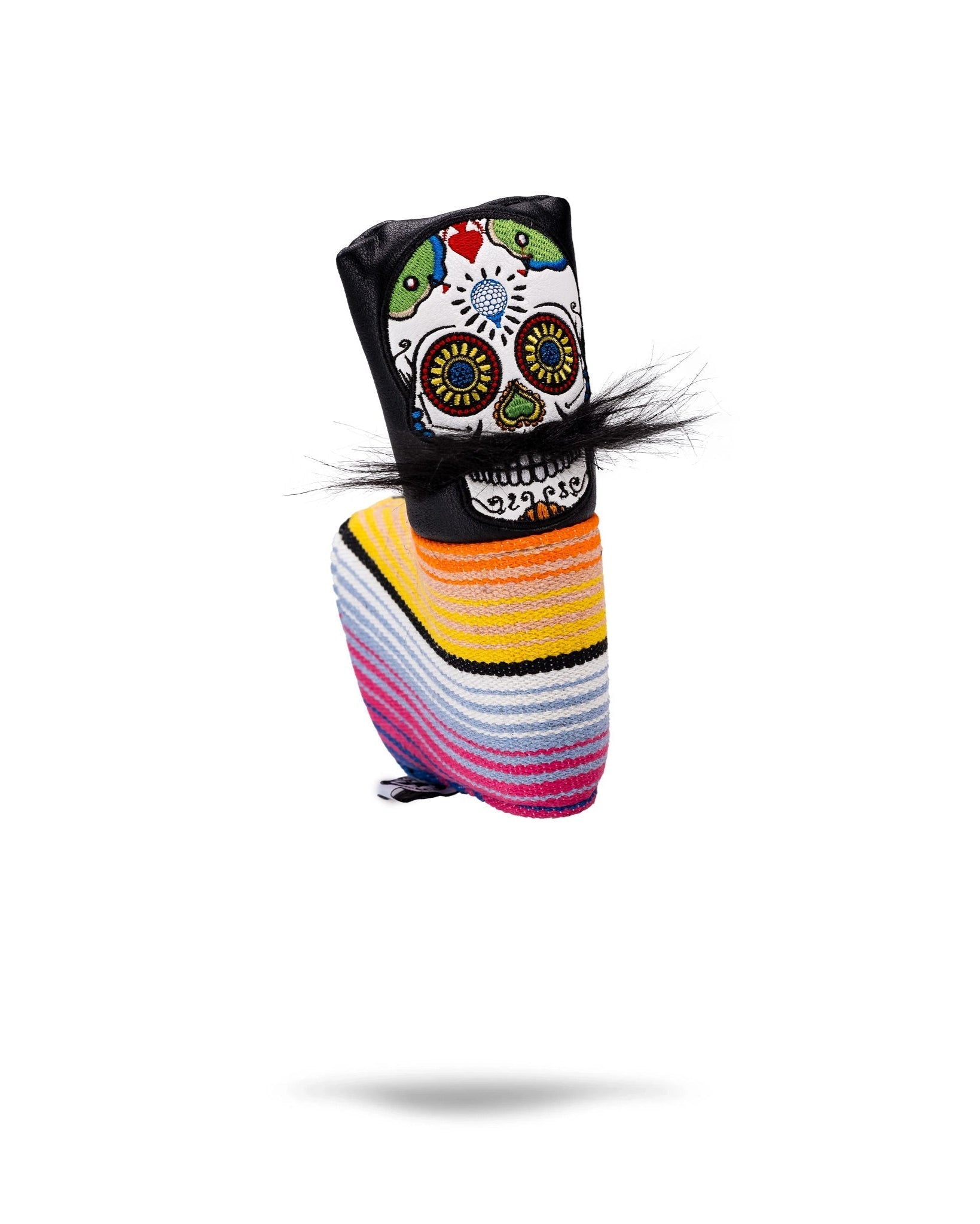 Mustache Sugar Skull - Blade Putter Cover Black - Pins and Aces