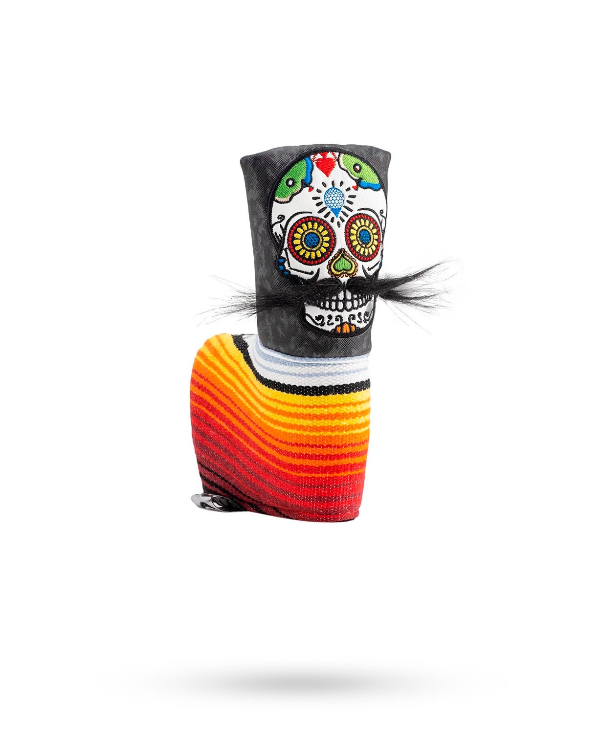 Mustache Sugar Skull - Blade Putter Cover Gray Camo - Pins and Aces