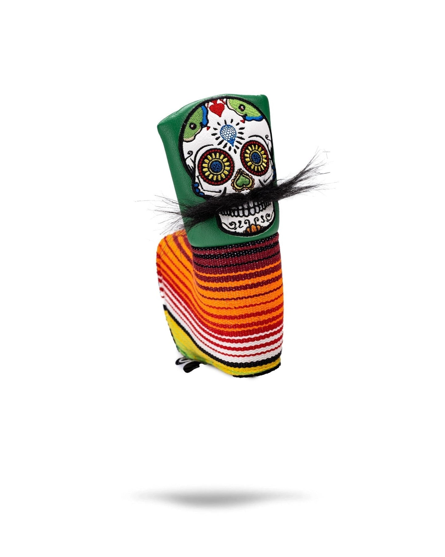 Mustache Sugar Skull - Blade Putter Cover Green - Pins and Aces