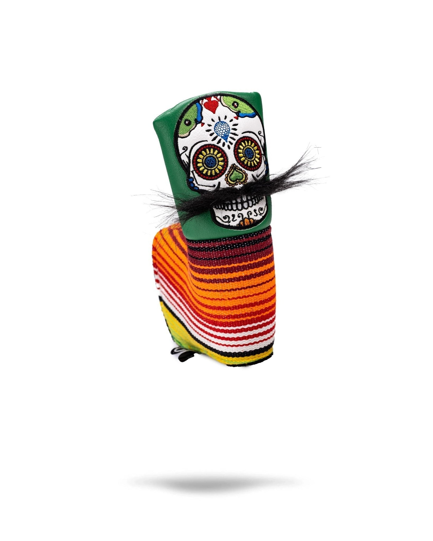Mustache Sugar Skull - Blade Putter Cover Green - Pins and Aces