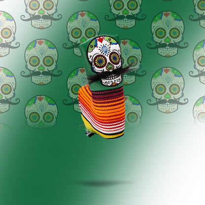 Mustache Sugar Skull - Blade Putter Cover Green - Pins and Aces