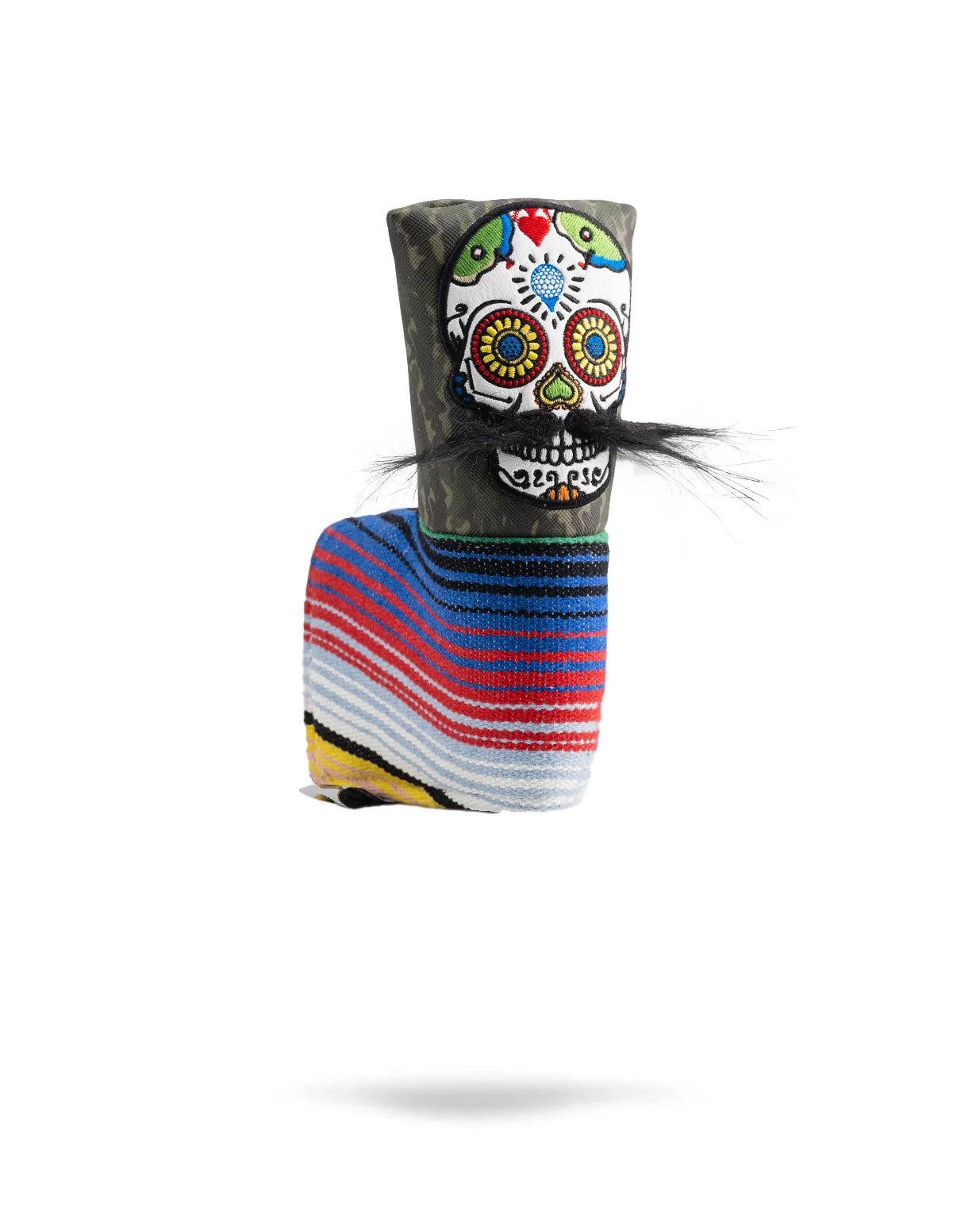 Mustache Sugar Skull - Blade Putter Cover Green Camo - Pins and Aces