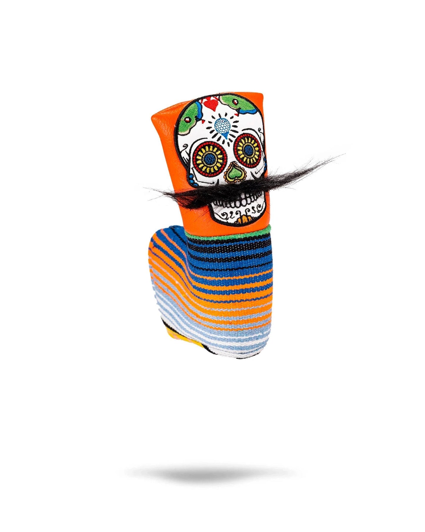 Mustache Sugar Skull - Blade Putter Cover Orange - Pins and Aces