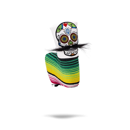 Mustache Sugar Skull - Blade Putter Cover White - Pins and Aces