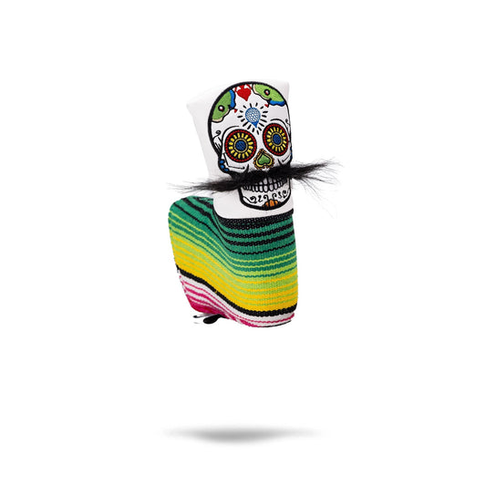 Mustache Sugar Skull - Blade Putter Cover White - Pins and Aces