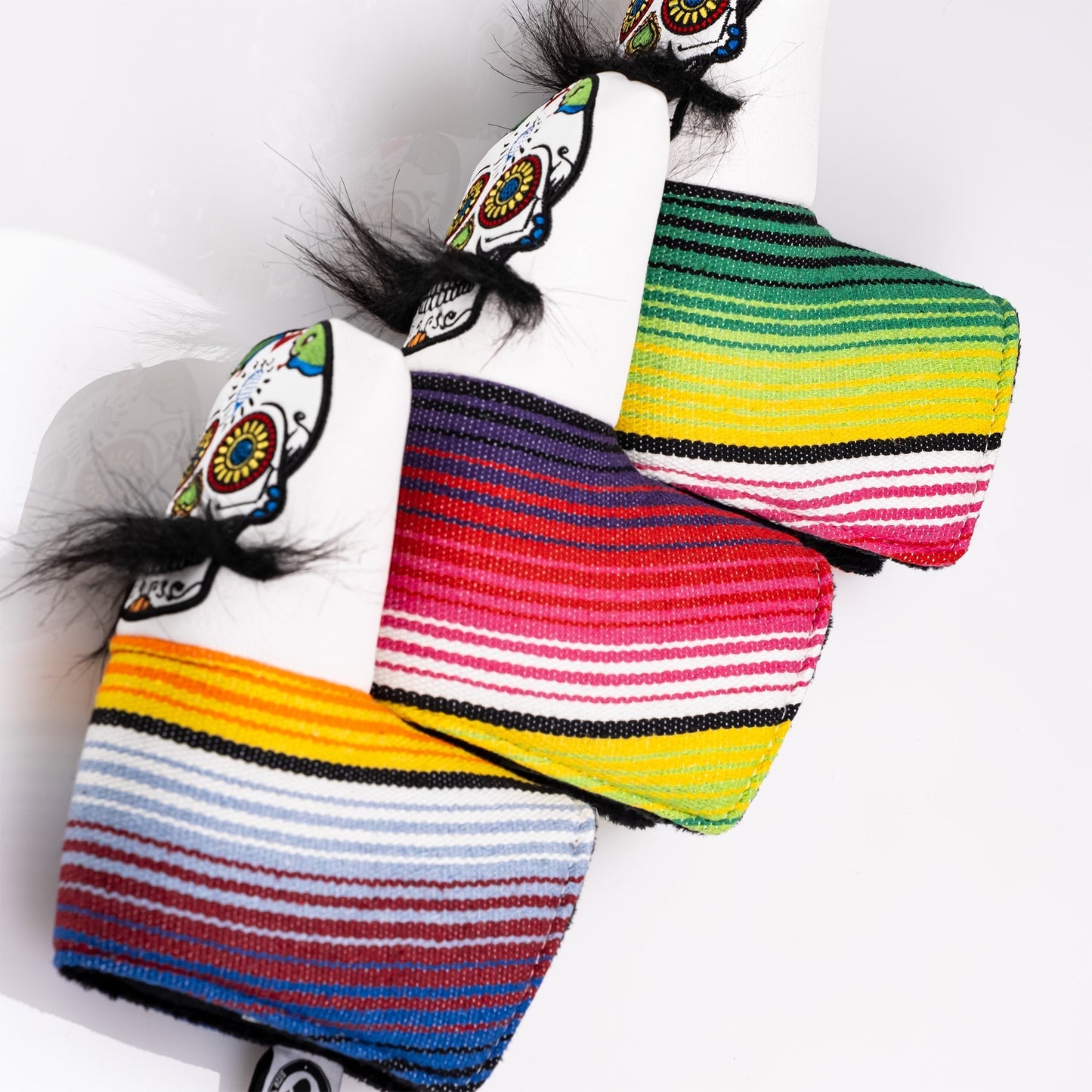 Mustache Sugar Skull - Blade Putter Cover White - Pins and Aces