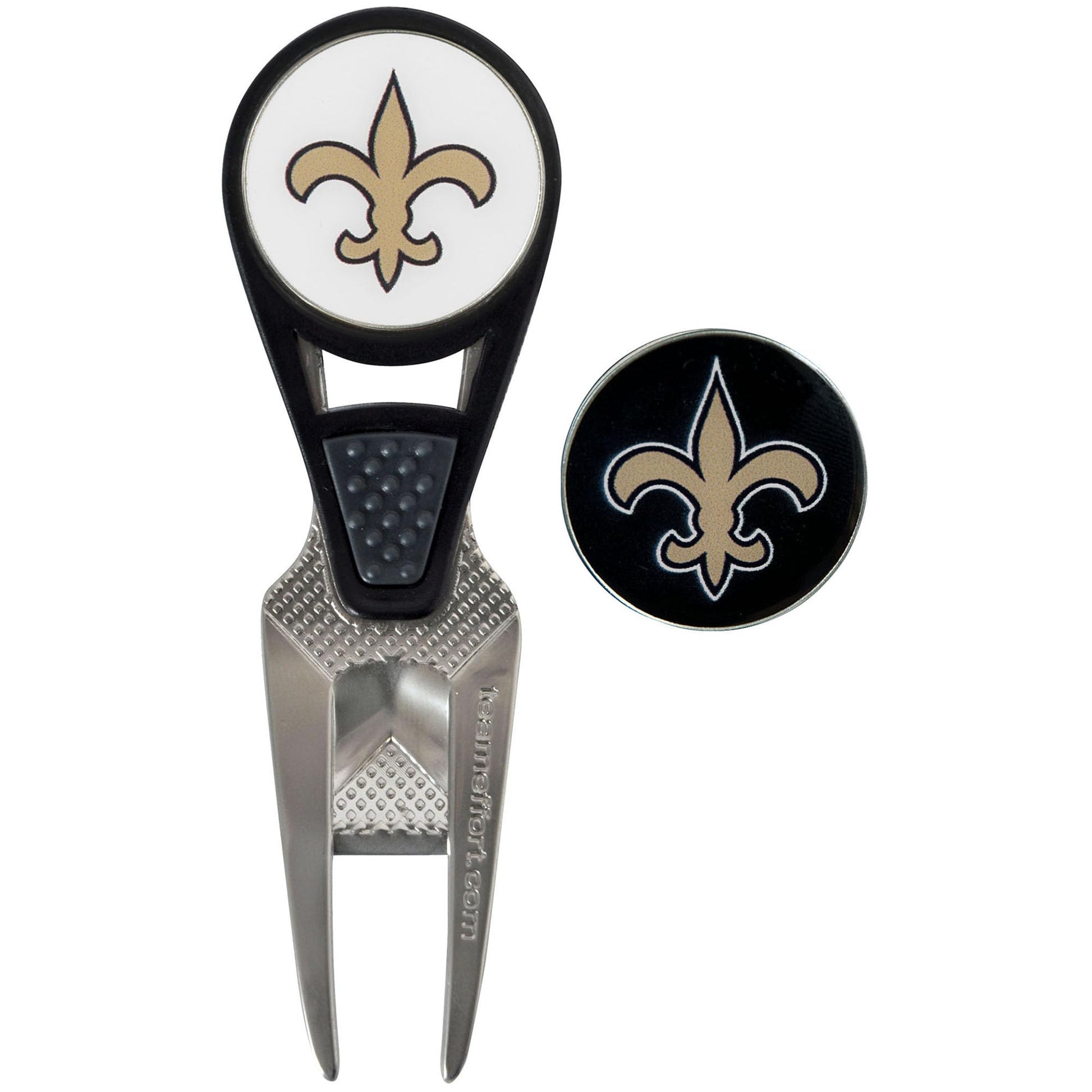 New Orleans Saints CVX Ball Mark Repair Tool & 2 Ball Markers |Team Effort - Team Effort