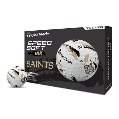 New Orleans Saints SpeedSoft Ink Golf Balls - TaylorMade Team