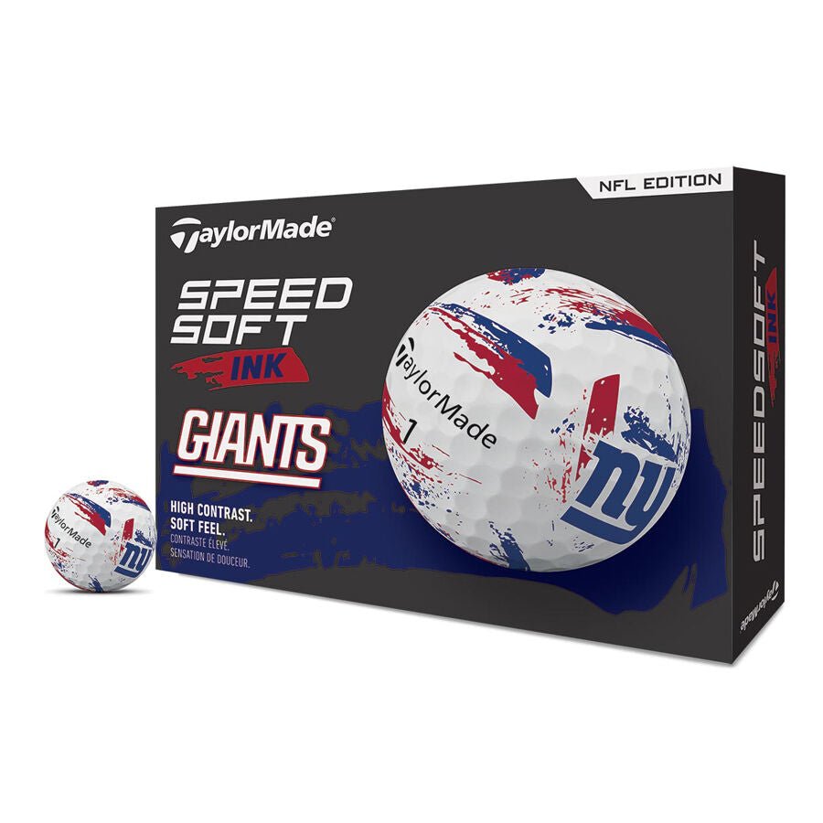New York Giants SpeedSoft Ink Golf Balls - TaylorMade Team