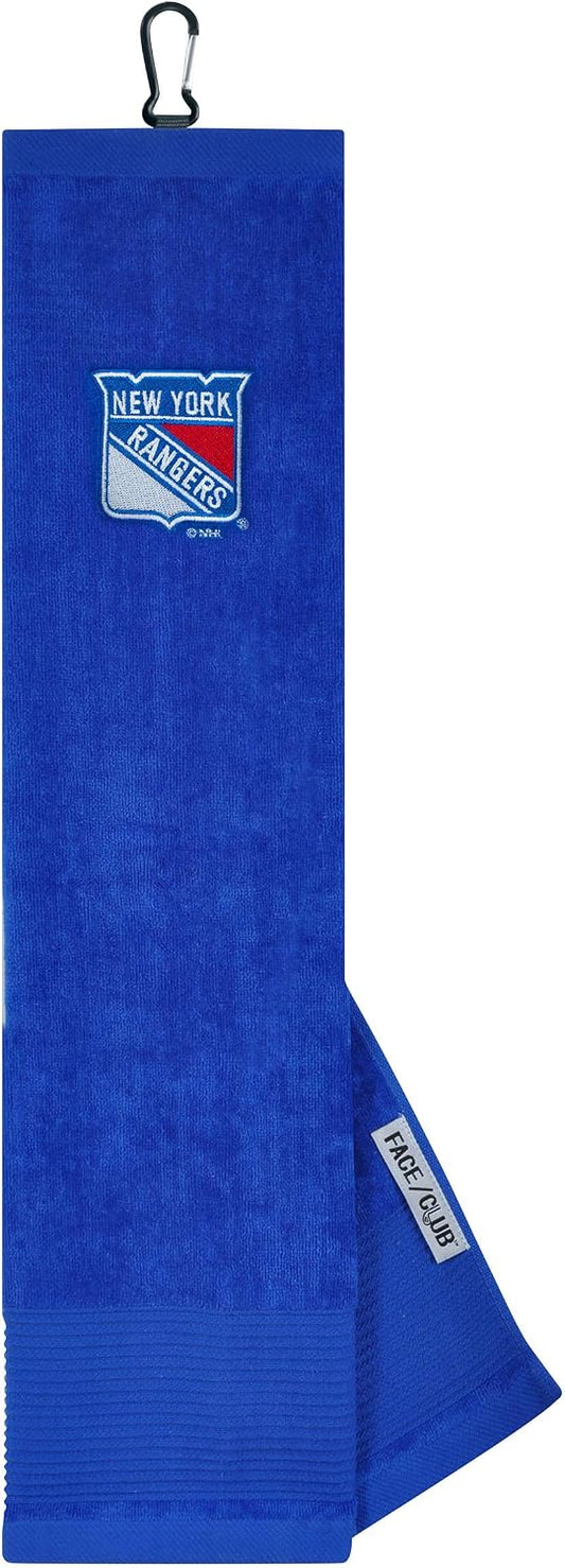 New York Rangers Face/Club Tri-Fold Embroidered Towel |Team Effort - Team Effort