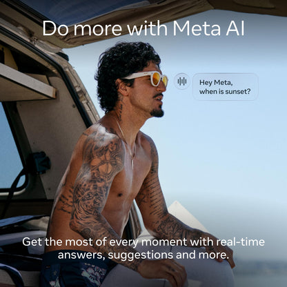 Oakley | Meta HSTN - with Meta AI, Audio, Photo, Video Compatibility - Warm Grey, Prizm™ Ruby - Oakley