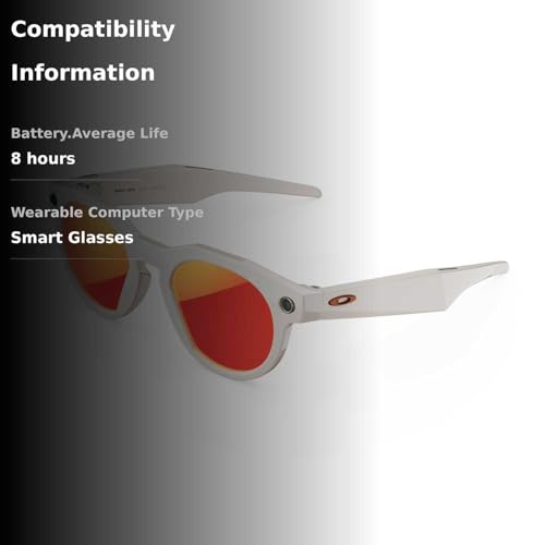 Oakley | Meta HSTN - with Meta AI, Audio, Photo, Video Compatibility - Warm Grey, Prizm™ Ruby - Oakley