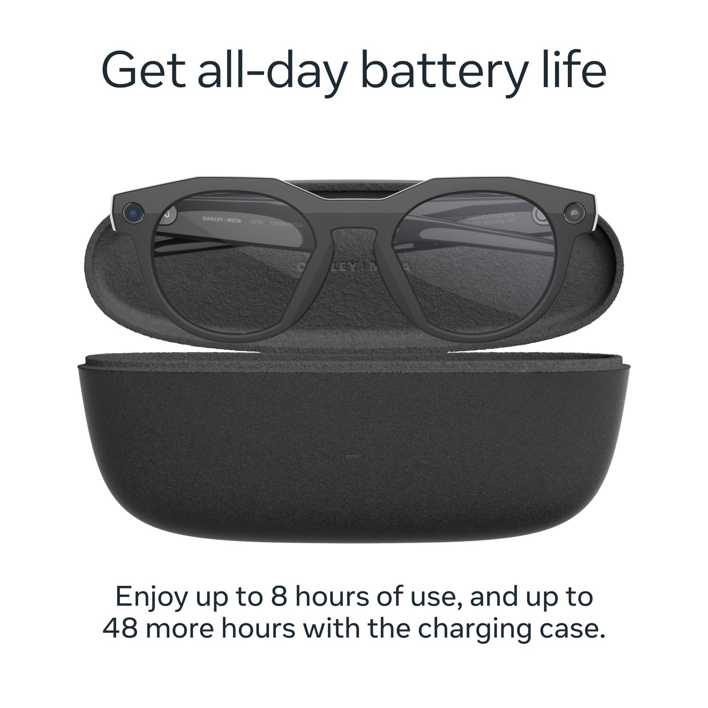 Oakley | Meta HSTN - with Meta AI, Audio, Photo, Video Compatibility - Warm Grey, Prizm™ Ruby - Oakley