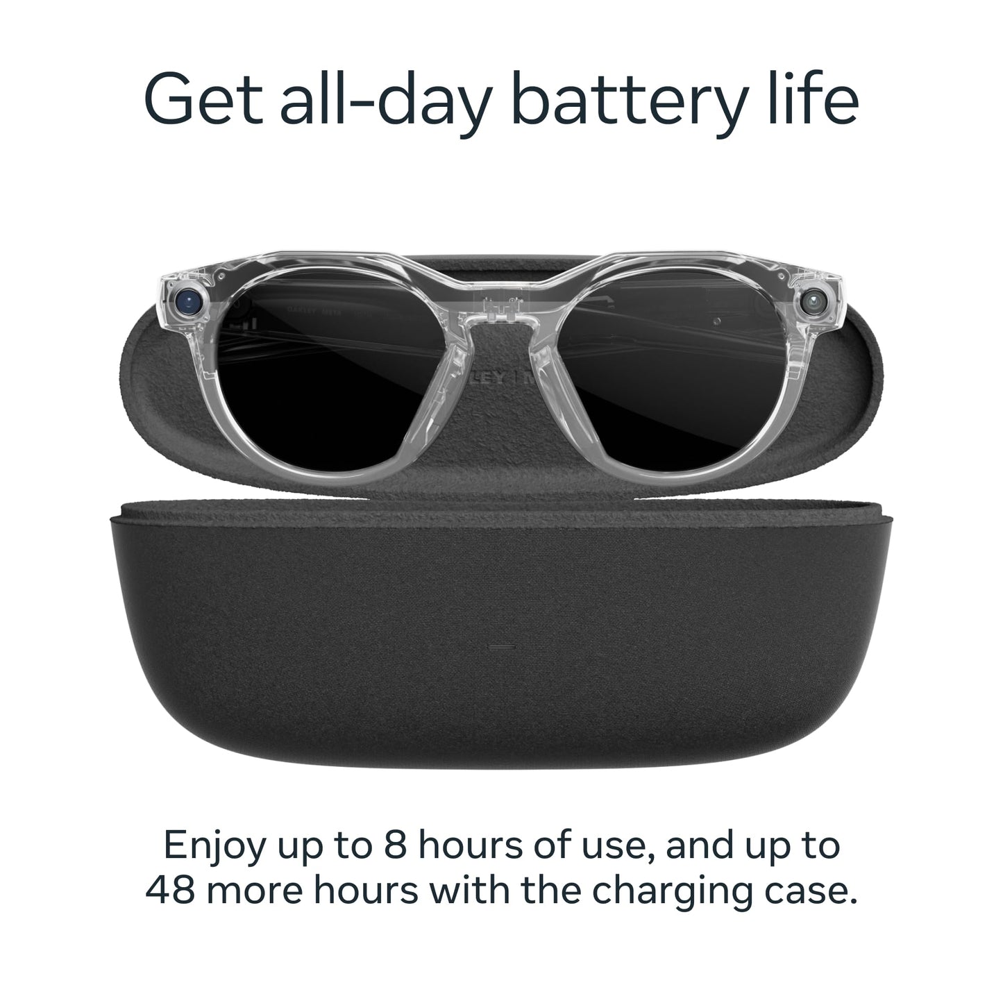 Oakley | Meta HSTN - with Meta AI, Audio, Photo, Video Compatibility - Warm Grey, Prizm™ Ruby - Oakley