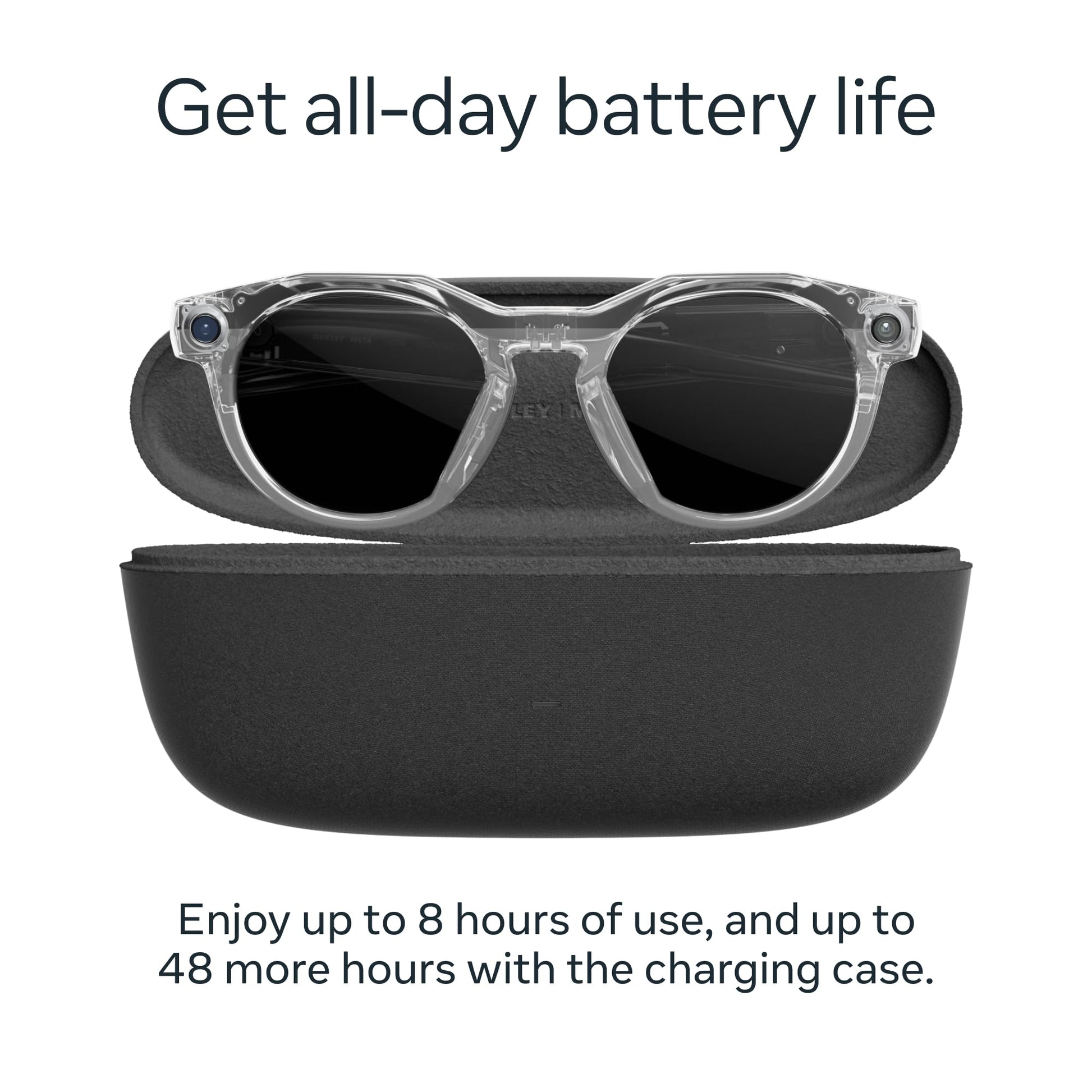 Oakley | Meta HSTN - with Meta AI, Audio, Photo, Video Compatibility - Warm Grey, Prizm™ Ruby - Oakley