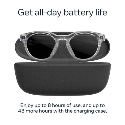 Oakley | Meta HSTN - with Meta AI, Audio, Photo, Video Compatibility - Warm Grey, Prizm™ Ruby - Oakley