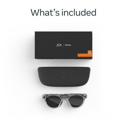 Oakley | Meta HSTN - with Meta AI, Audio, Photo, Video Compatibility - Warm Grey, Prizm™ Ruby - Oakley