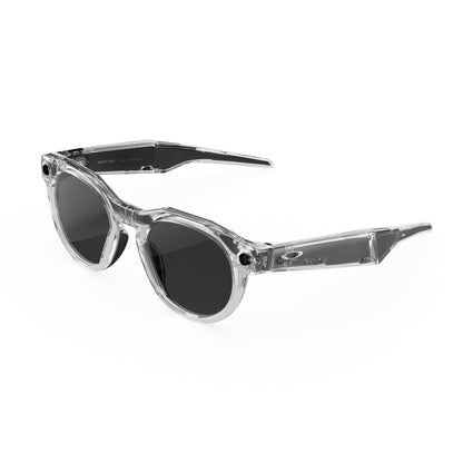 Oakley | Meta HSTN - with Meta AI, Audio, Photo, Video Compatibility - Warm Grey, Prizm™ Ruby - Oakley