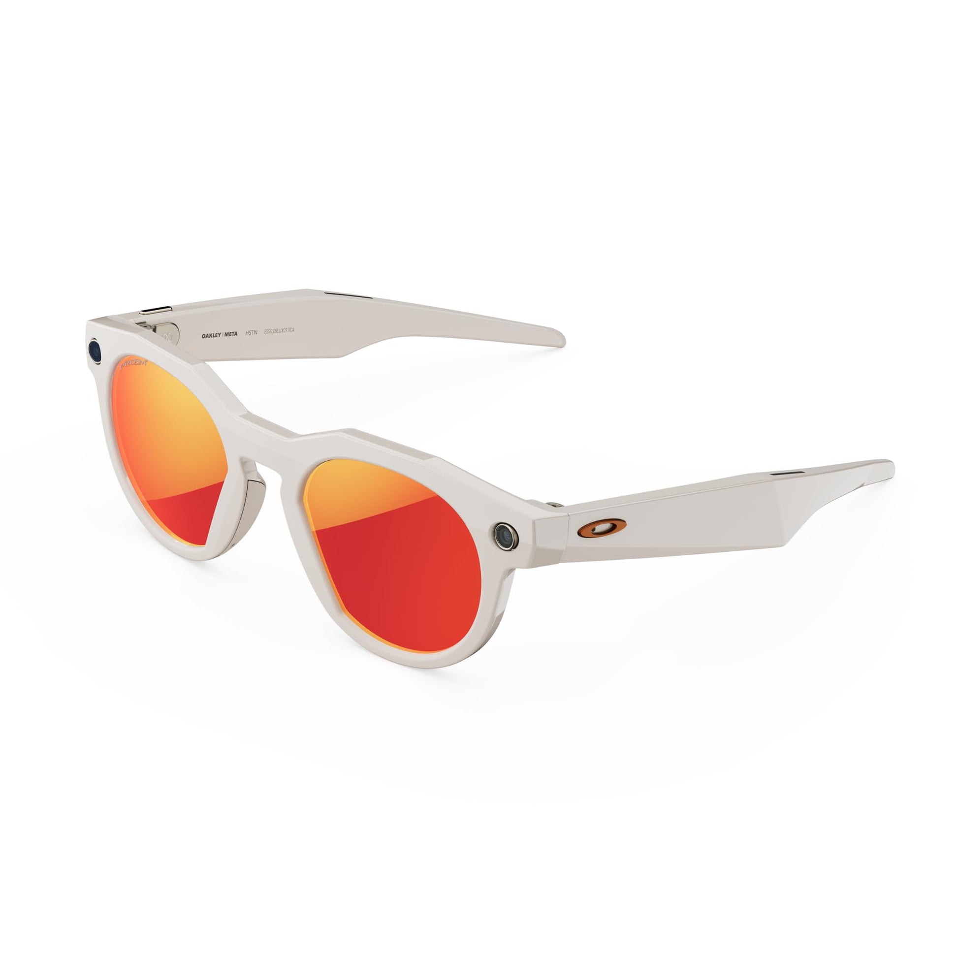 Oakley | Meta HSTN - with Meta AI, Audio, Photo, Video Compatibility - Warm Grey, Prizm™ Ruby - Oakley