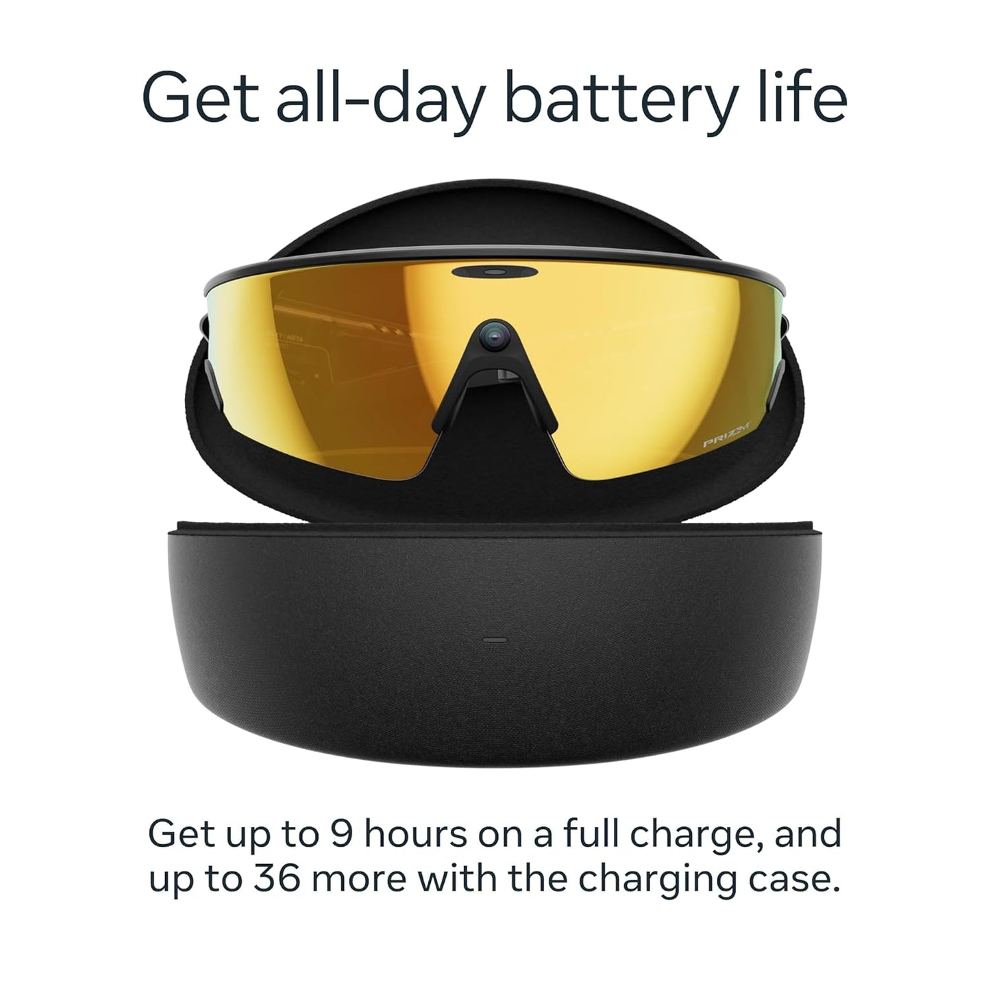 Oakley | Meta Vanguard with Meta AI, Audio, Photo, Video Compatibility - Black, Prizm™ 24K - Oakley