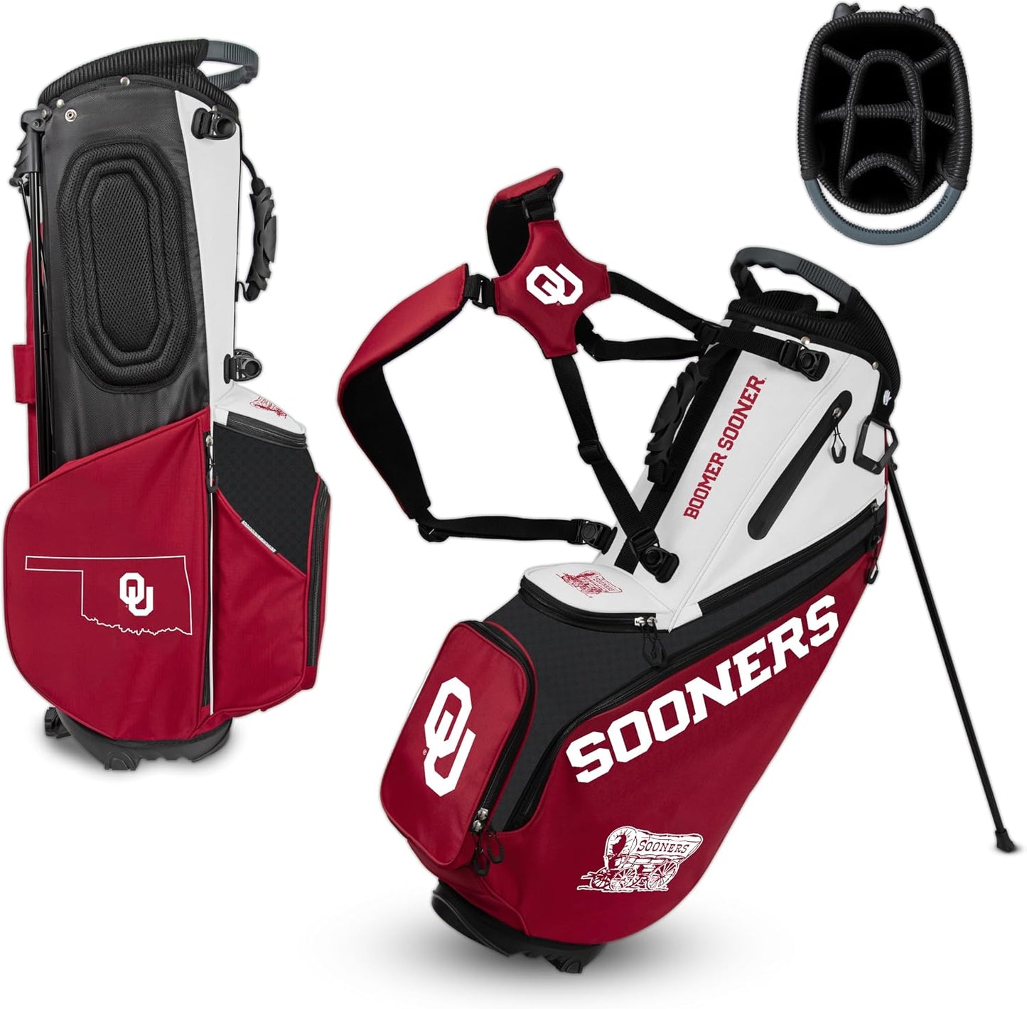 Oklahoma Back Nine Stand Bag NCAA |Team Effort - Team Effort