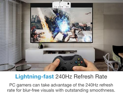 Optoma UHZ35 Projector - 4K UHD Laser Projector for Home Theater and Gaming - UHD35STx (Latest, Lamp, Short Throw) - 