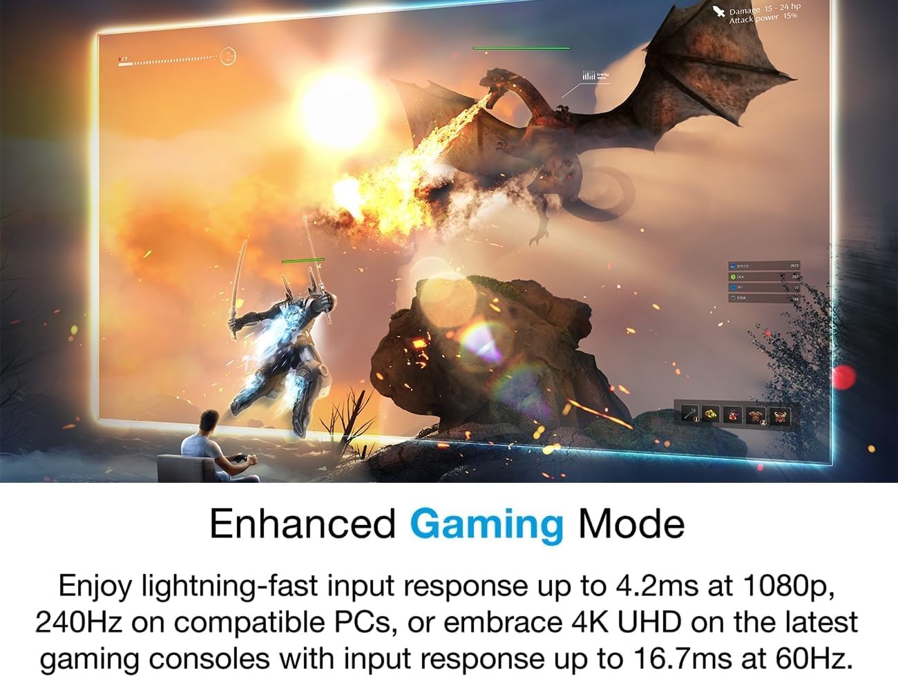 Optoma UHZ35 Projector - 4K UHD Laser Projector for Home Theater and Gaming - UHD38x (Latest, Lamp, Standard Throw) - 