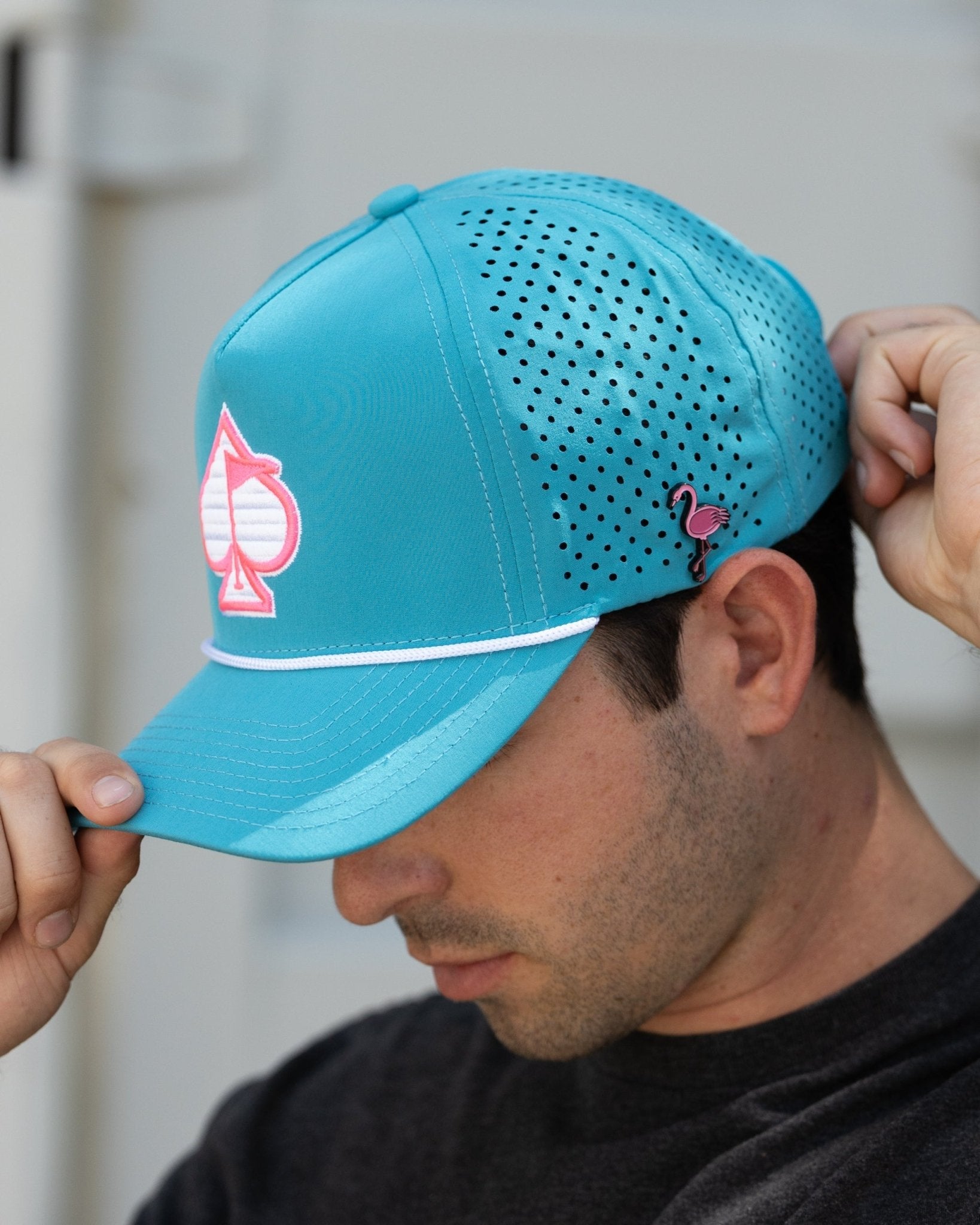 Perforated Rope Hat - Baby Blue - Pins and Aces