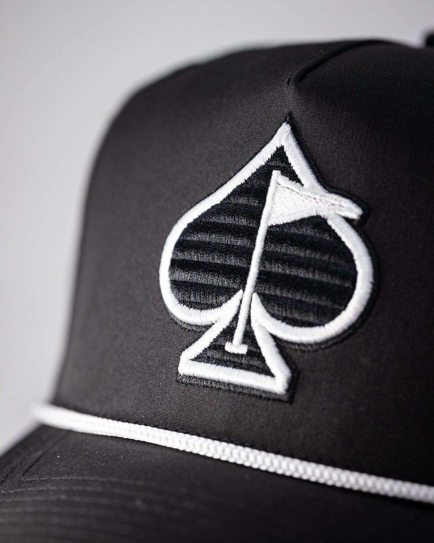 Perforated Rope Hat - Black - Pins and Aces