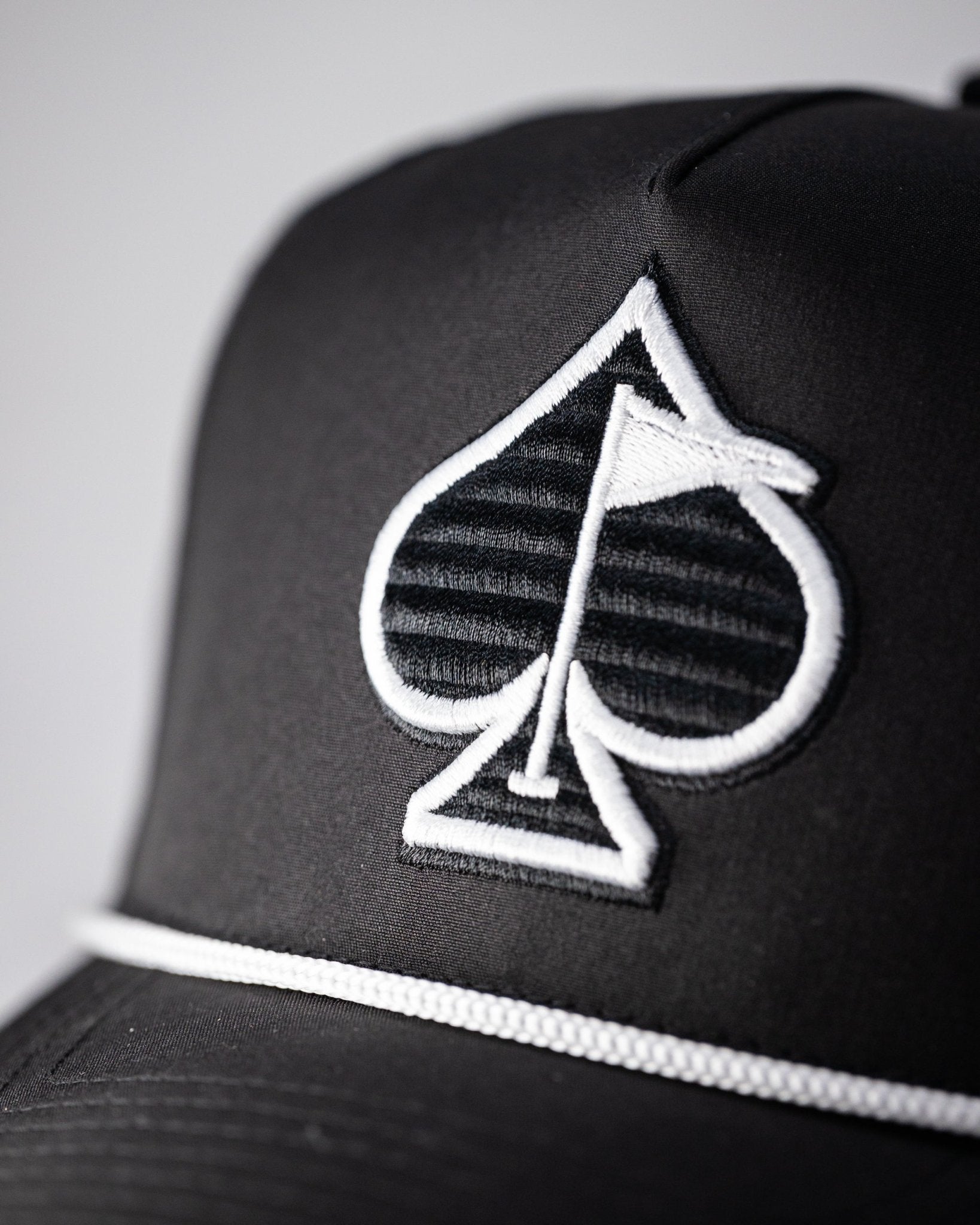Perforated Rope Hat - Black - Pins and Aces