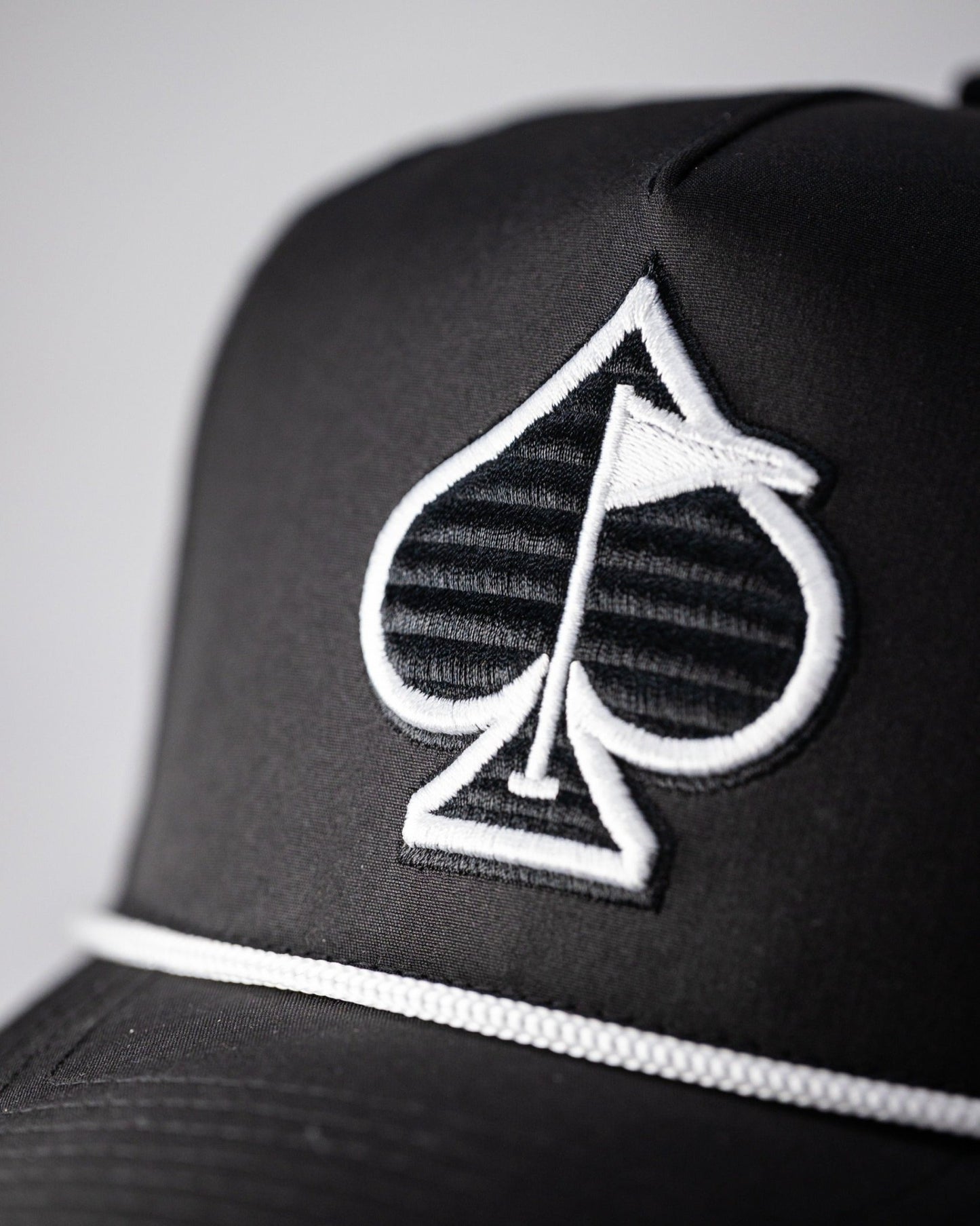 Perforated Rope Hat - Black - Pins and Aces