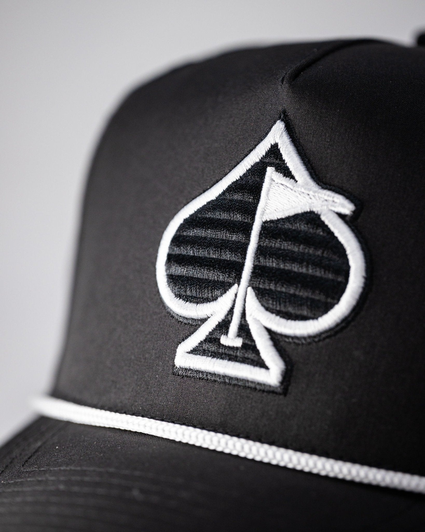 Perforated Rope Hat - Black - Pins and Aces