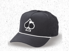 Perforated Rope Hat - Black - Pins and Aces