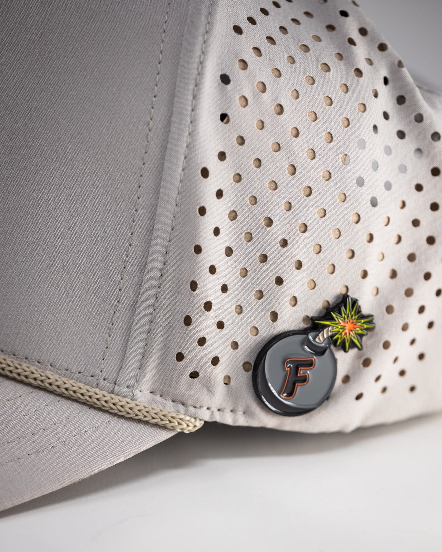 Perforated Rope Hat - Bone - Pins and Aces