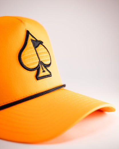 Perforated Rope Hat - Highlighter Orange - Pins and Aces