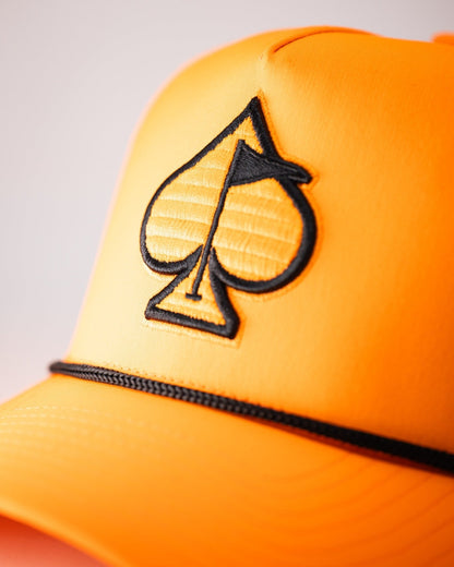 Perforated Rope Hat - Highlighter Orange - Pins and Aces