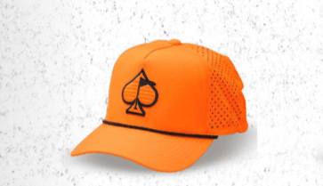 Perforated Rope Hat - Highlighter Orange - Pins and Aces